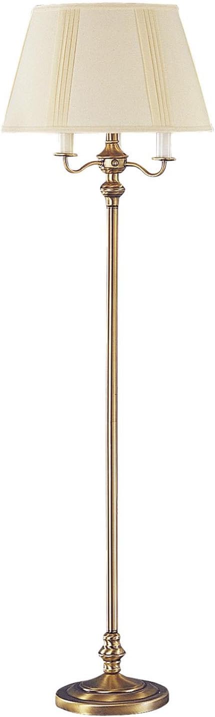 150-Watt 6-Way Mechanism Floor Lamp, Antique Brass